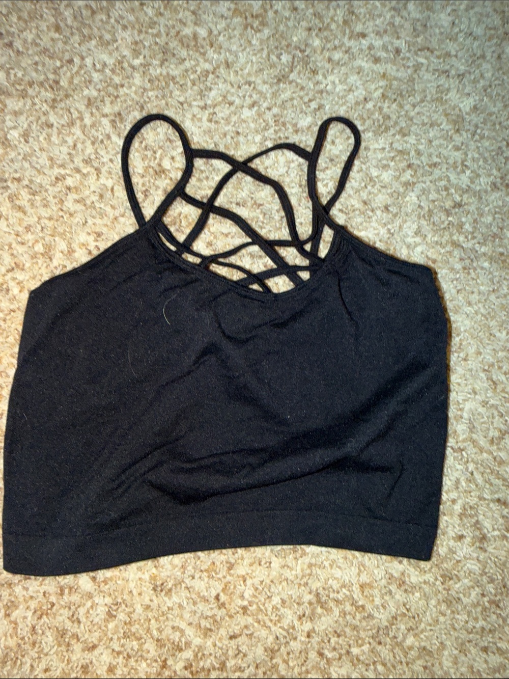 Black Strappy Bralette Top malibu sugar